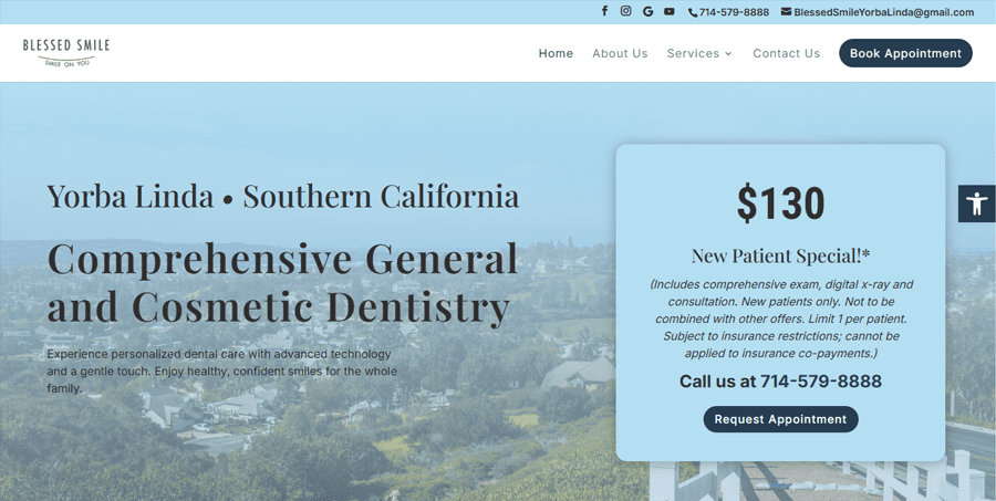 web-blessed Flat design dental care template