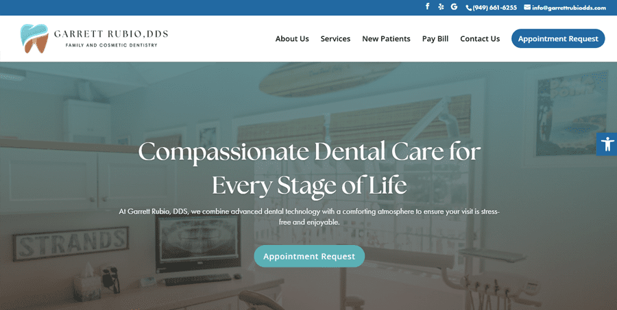 web-garret Dental care landing page template